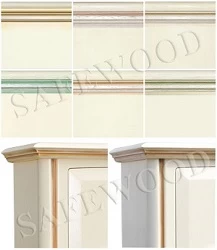 Окрашенное дерево с патинированием